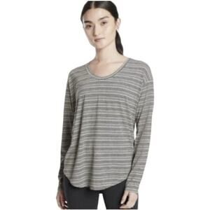 NWT Athleta Cloudlight Stratus Striped Long Sleeve Top Women's Medium Activewear